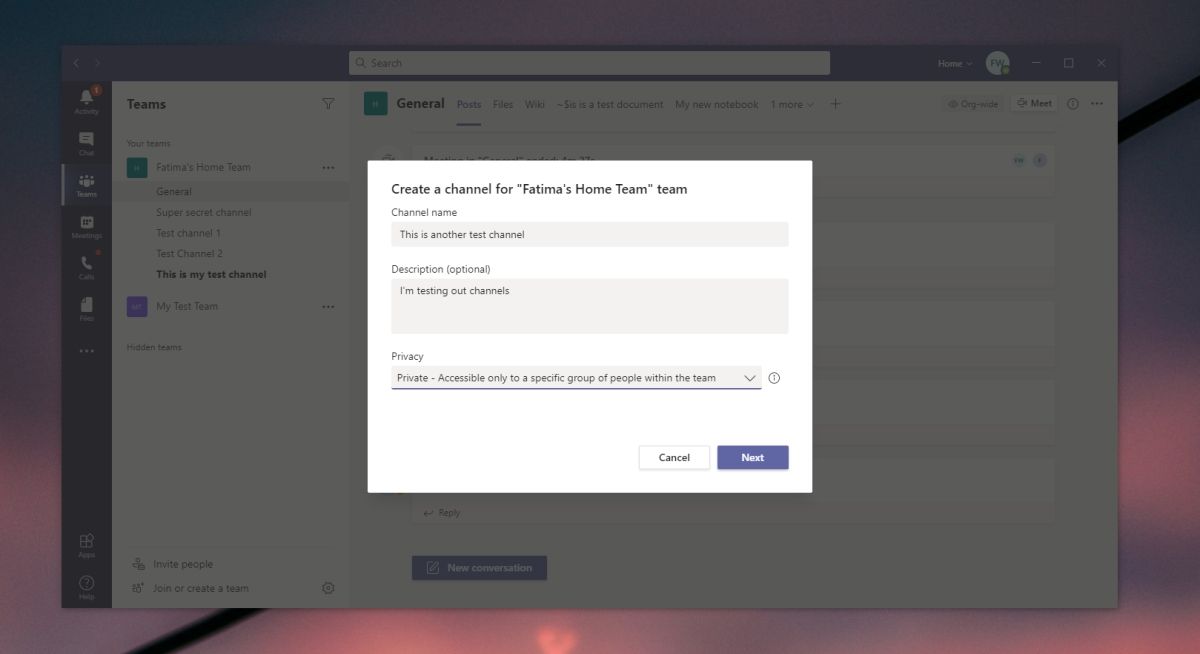 Cómo crear canales de Microsoft Teams islaBit