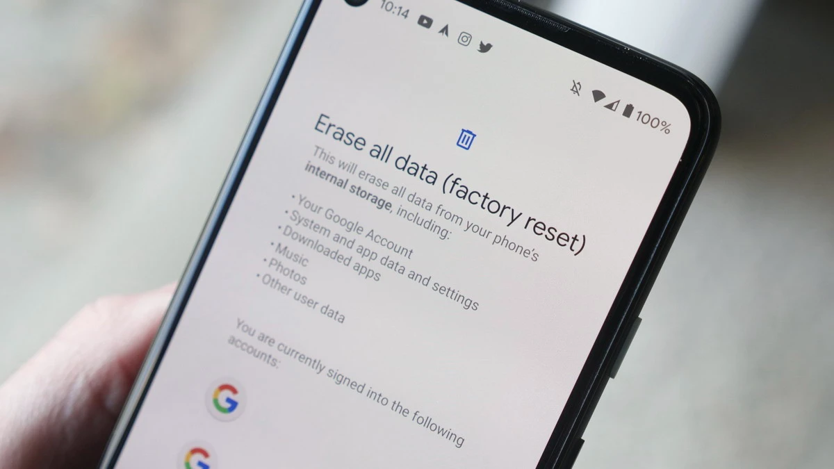 How to erase mobile data in Android