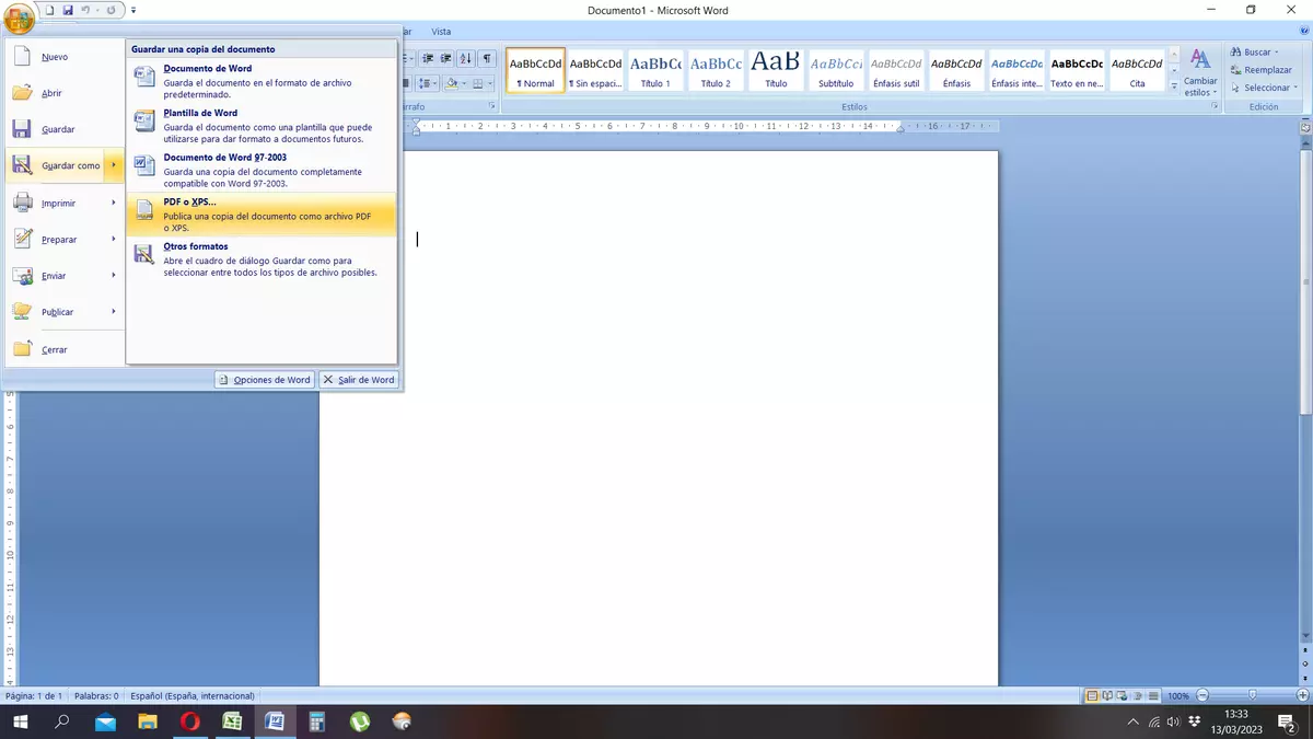 Option in Word to save documents as PDF