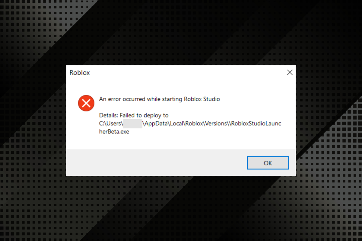 How does an Error Occurred Starting Roblox fixes