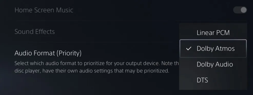 PS5 Beta update: Dolby Atmos
