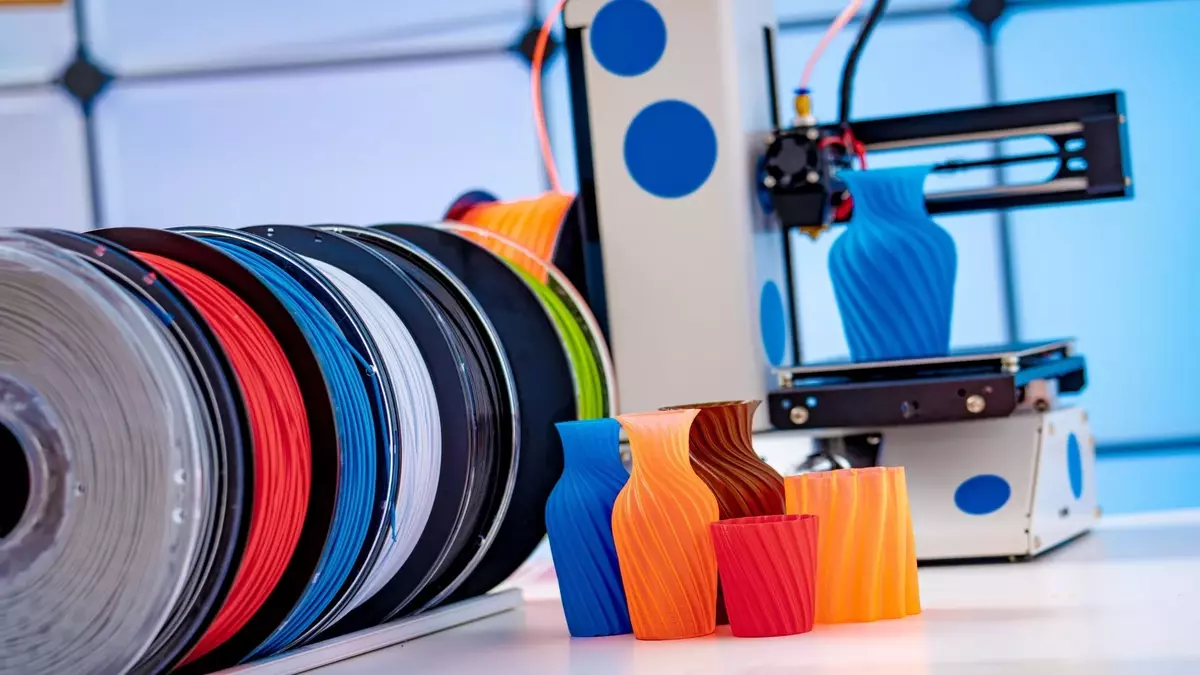 Different 3D printer filaments 