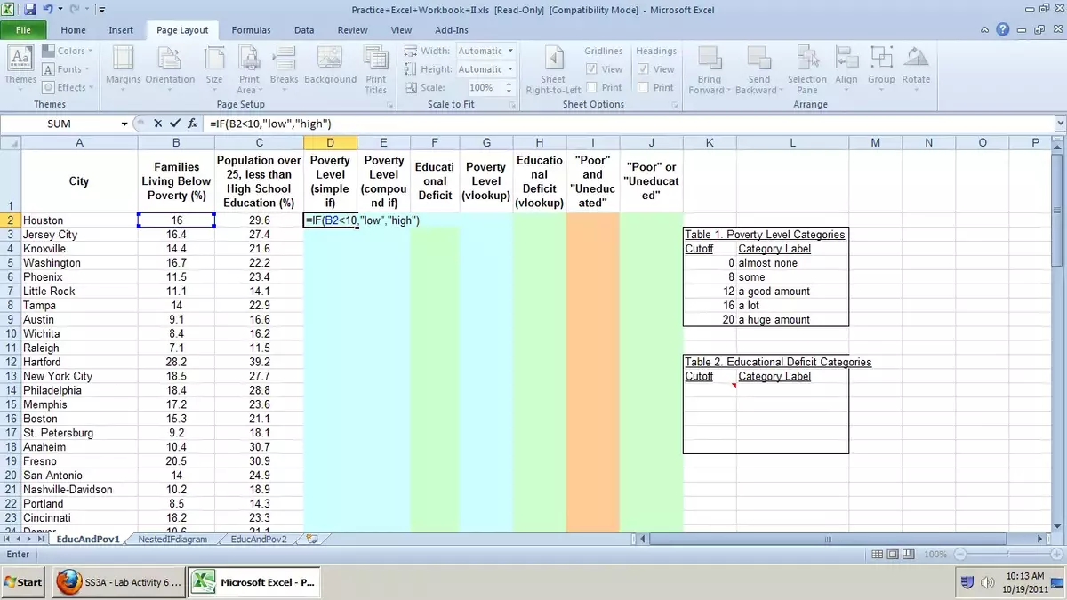 How does and advanced Excel function works