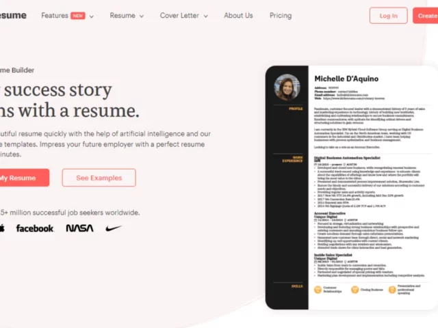 Kickresume creates your resume for free with AI