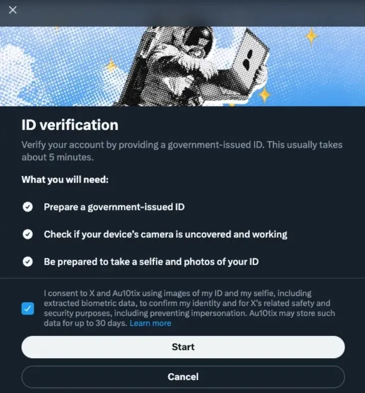 x verification government