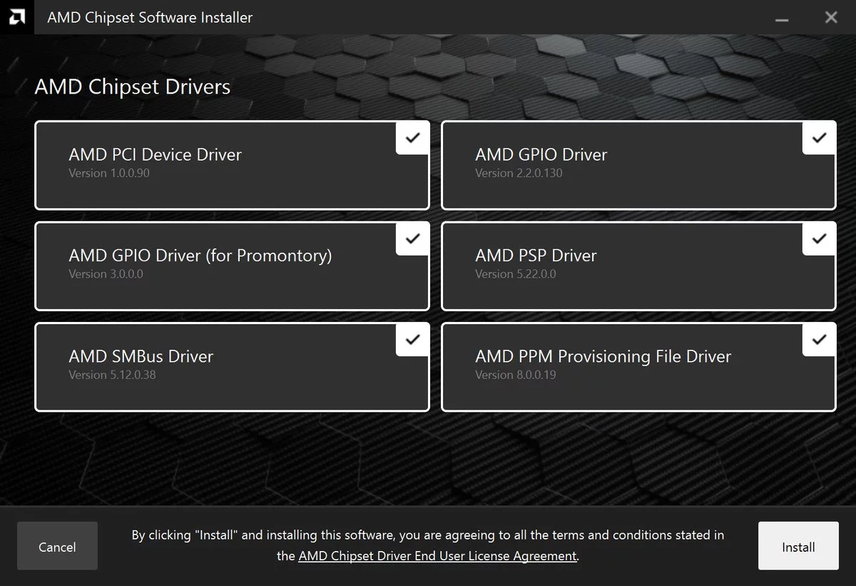 Chipset driver update for your AMD motherboard