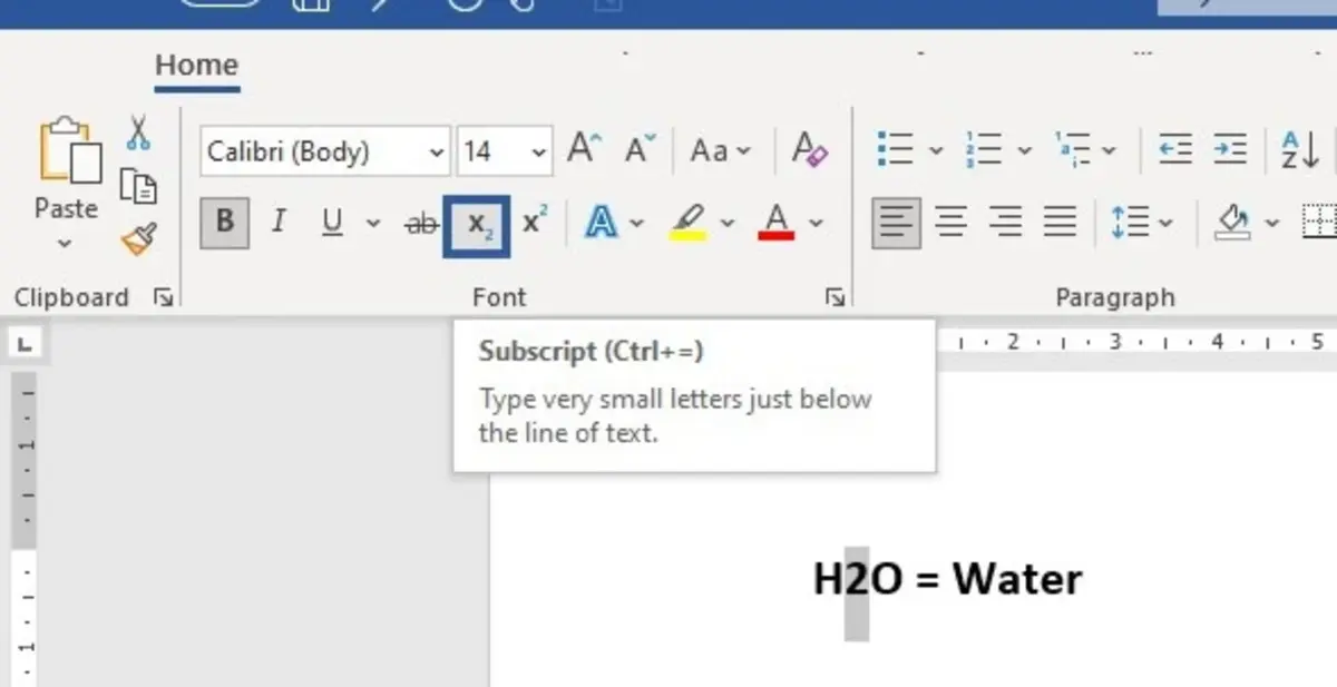 How to use subscript or superscript on Word