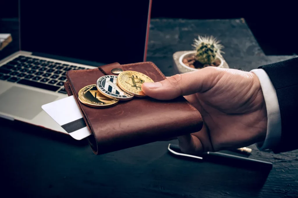 bitcoin wallet hand