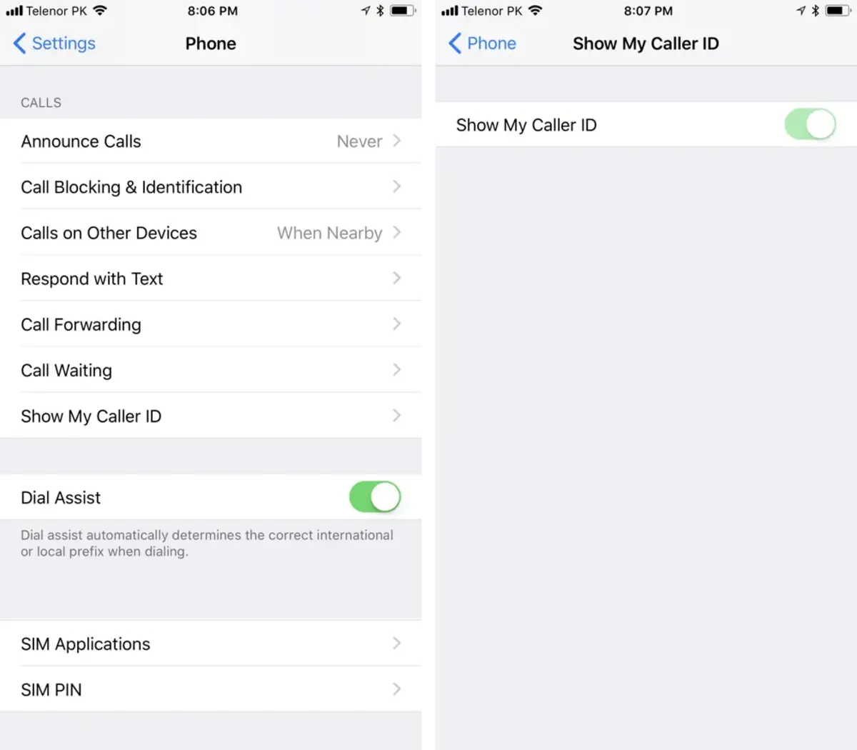 Activate the hidden number feature in iPhone