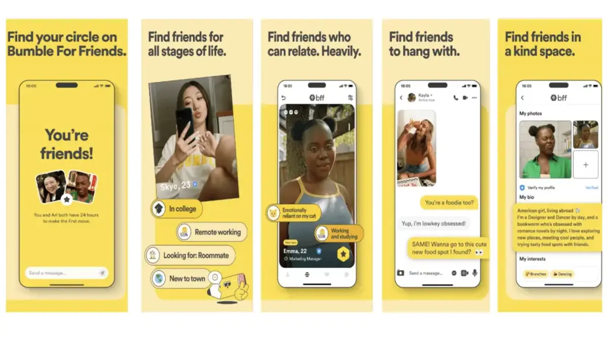 Bumble dating app and comparison with Meetic