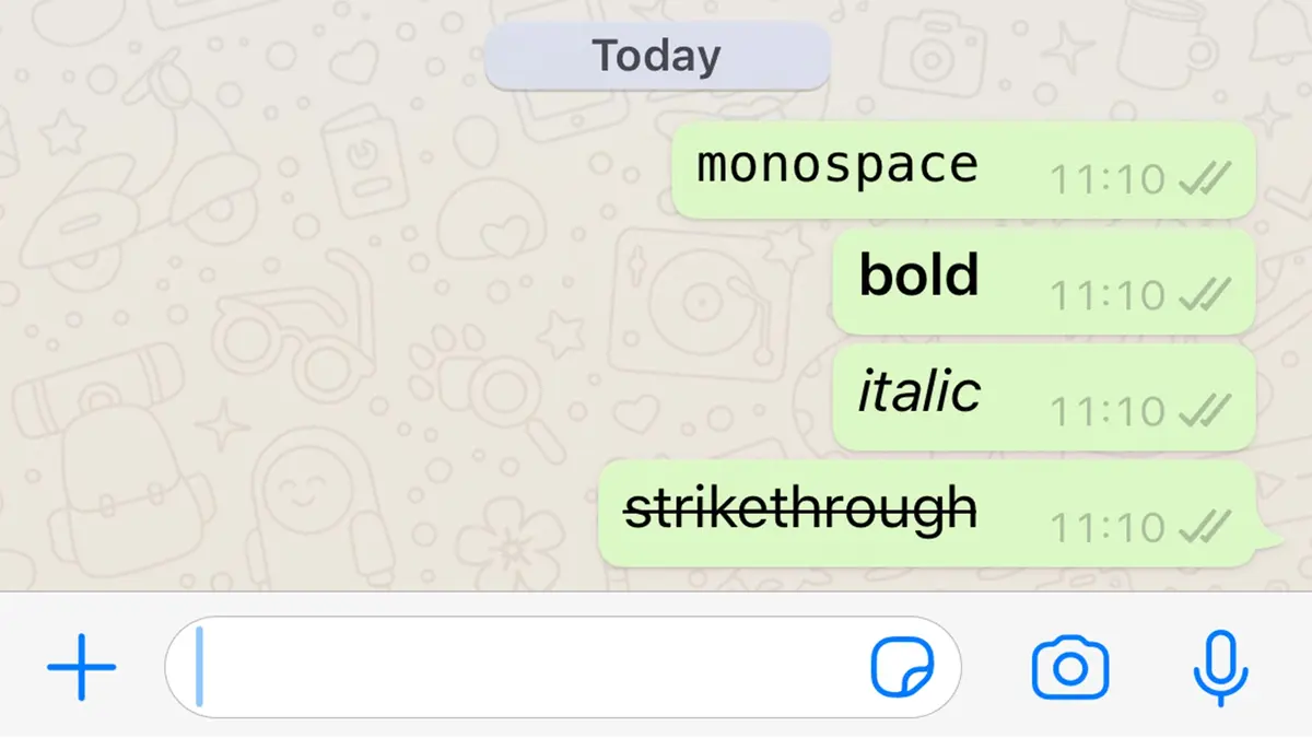 Customize chats in WhatsApp and change fonts