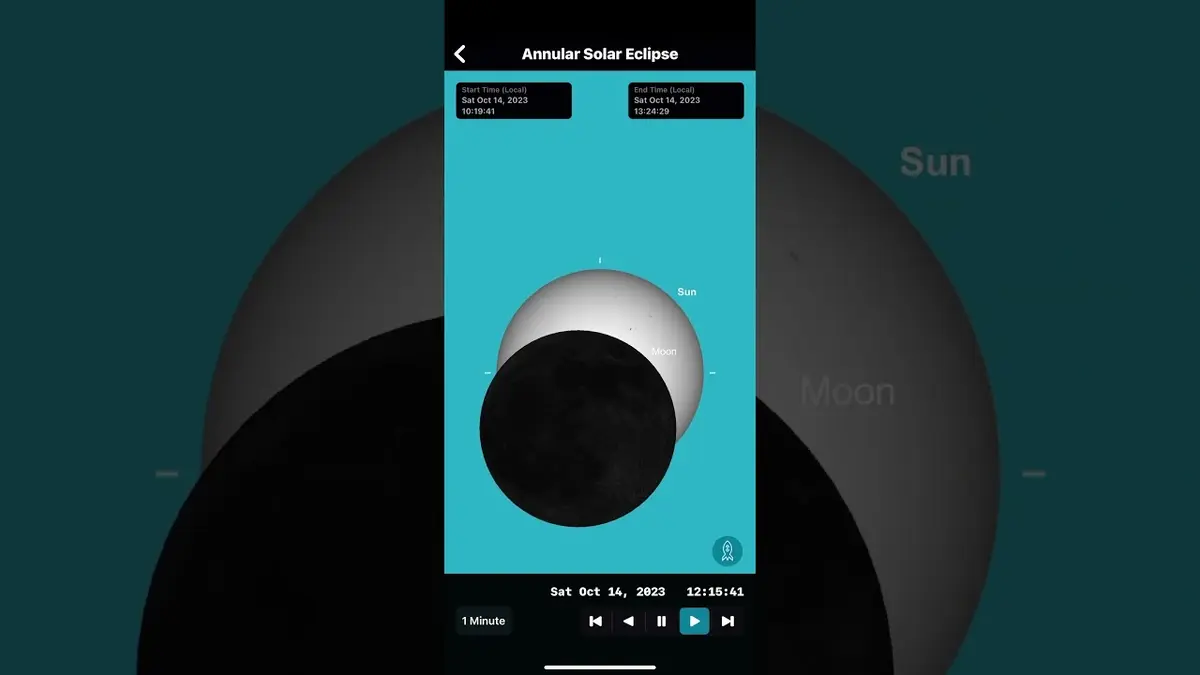 The iPhone app One Eclipse