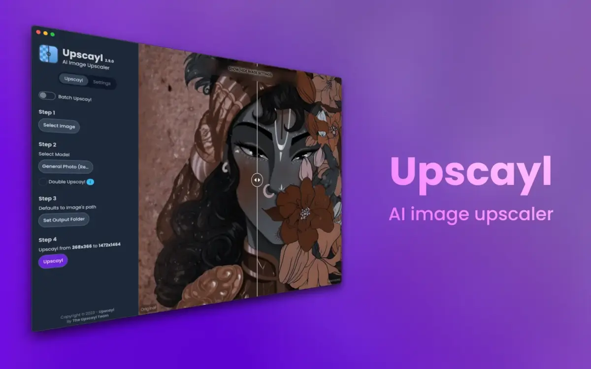How to use Upscayl edition tool for your image