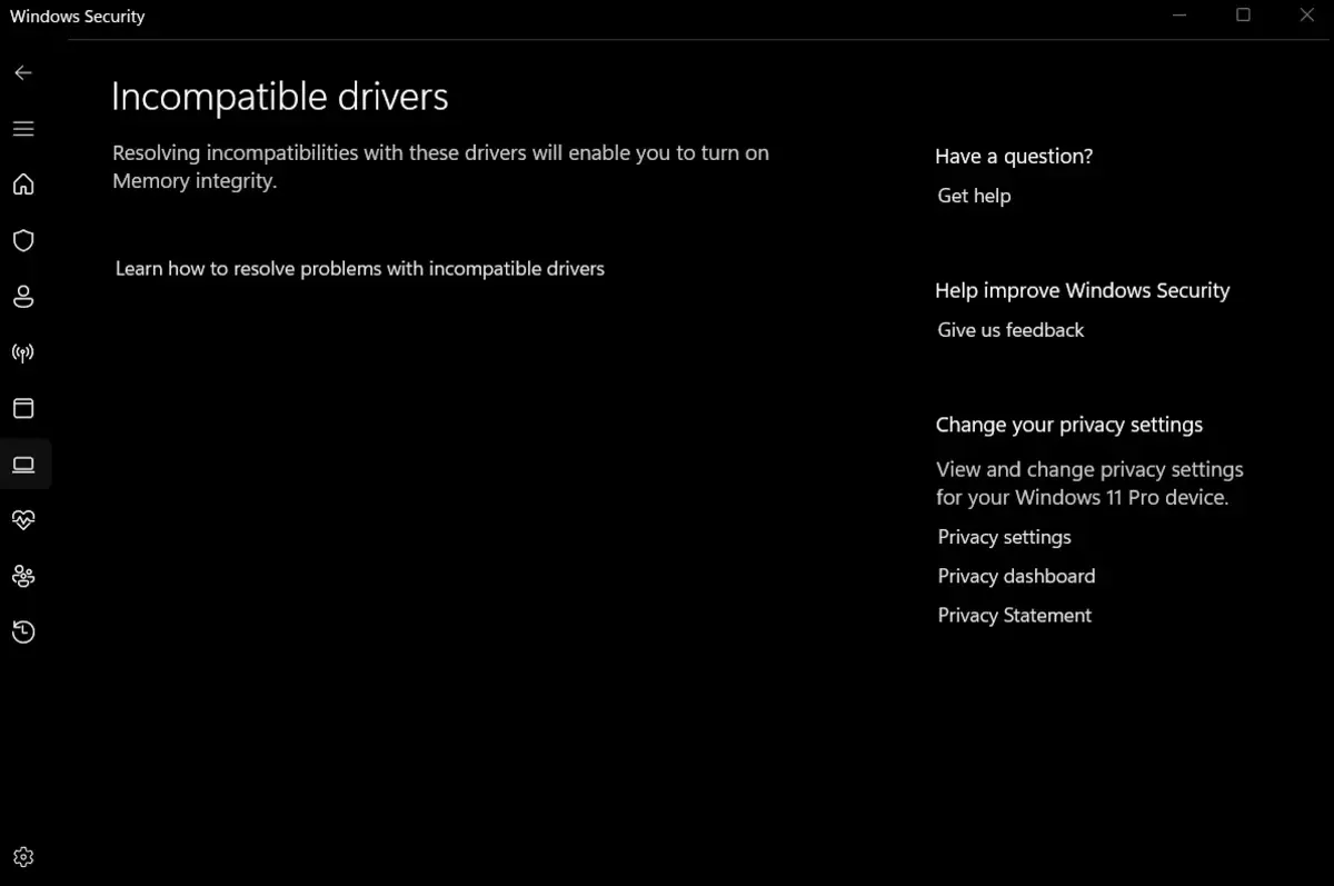 How to fix the incompatible drivers and memory issues in Windows 11.