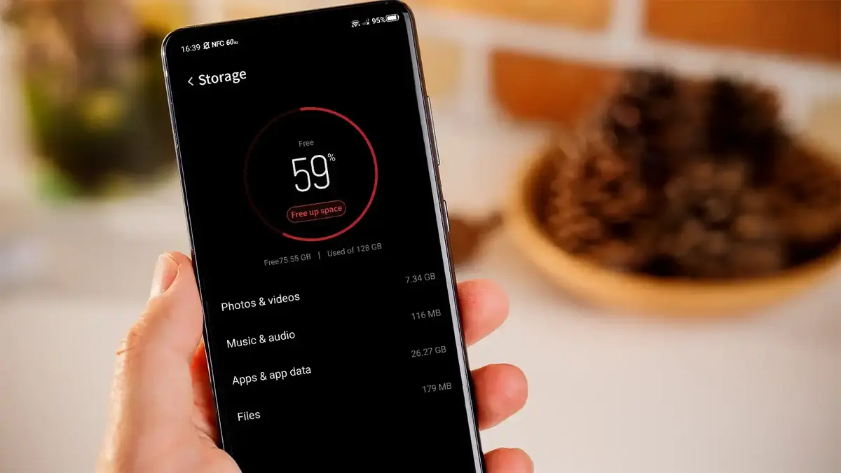 The storage space in Android