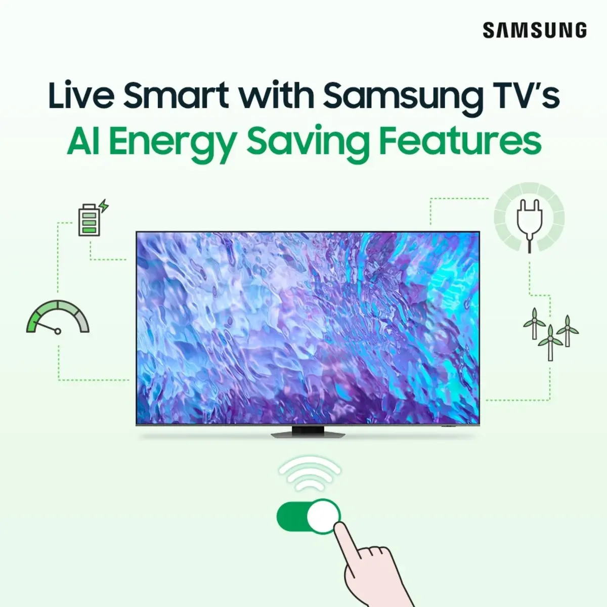 The Samsung TV IA features for saving energy