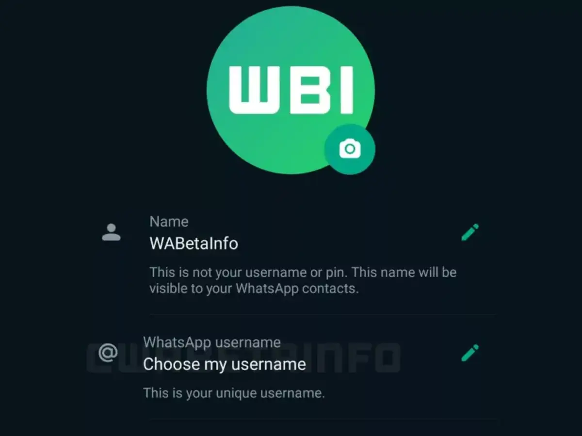 The new feature WhatsApp user name