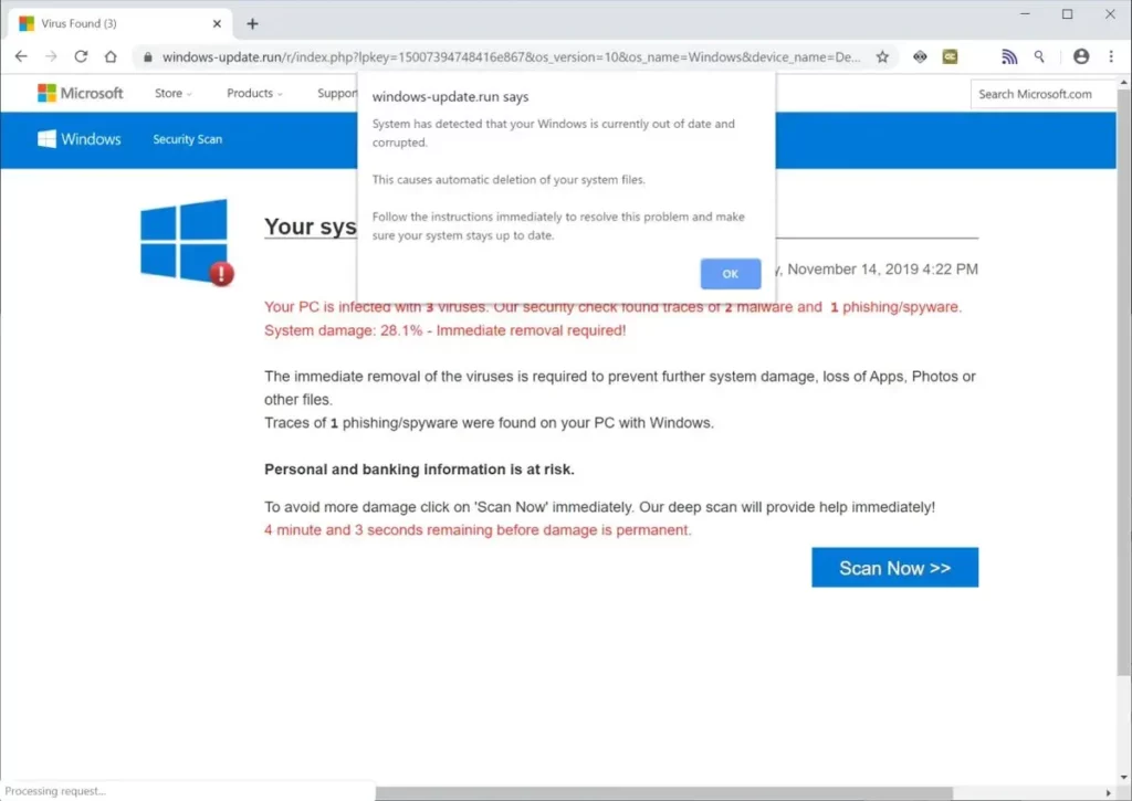 Be aware of this false Windows update, hackers use it to steal personal data