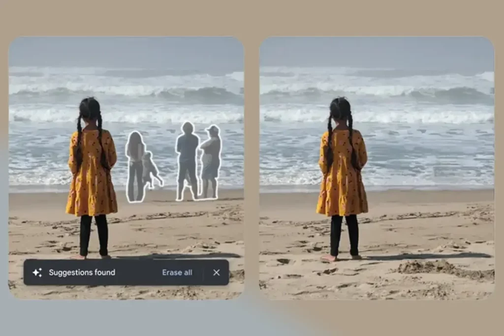 Use Google Photos tool to erase objects