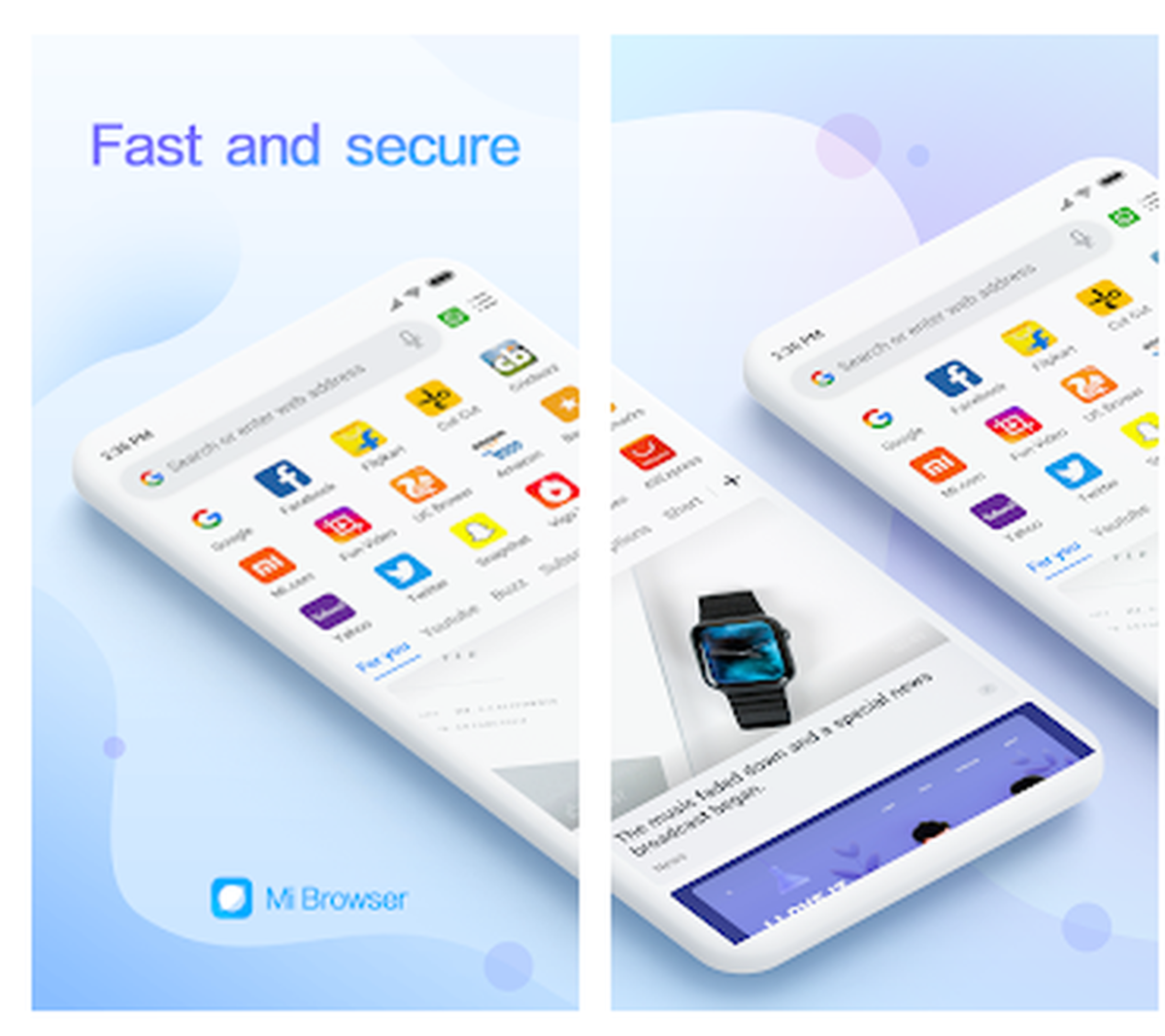 The unknown Android web browser app from Xiaomi