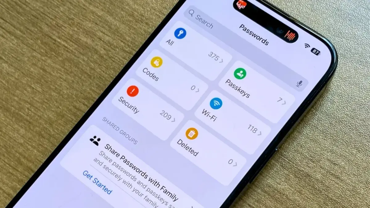 WiFi iOS 18 Passwords app