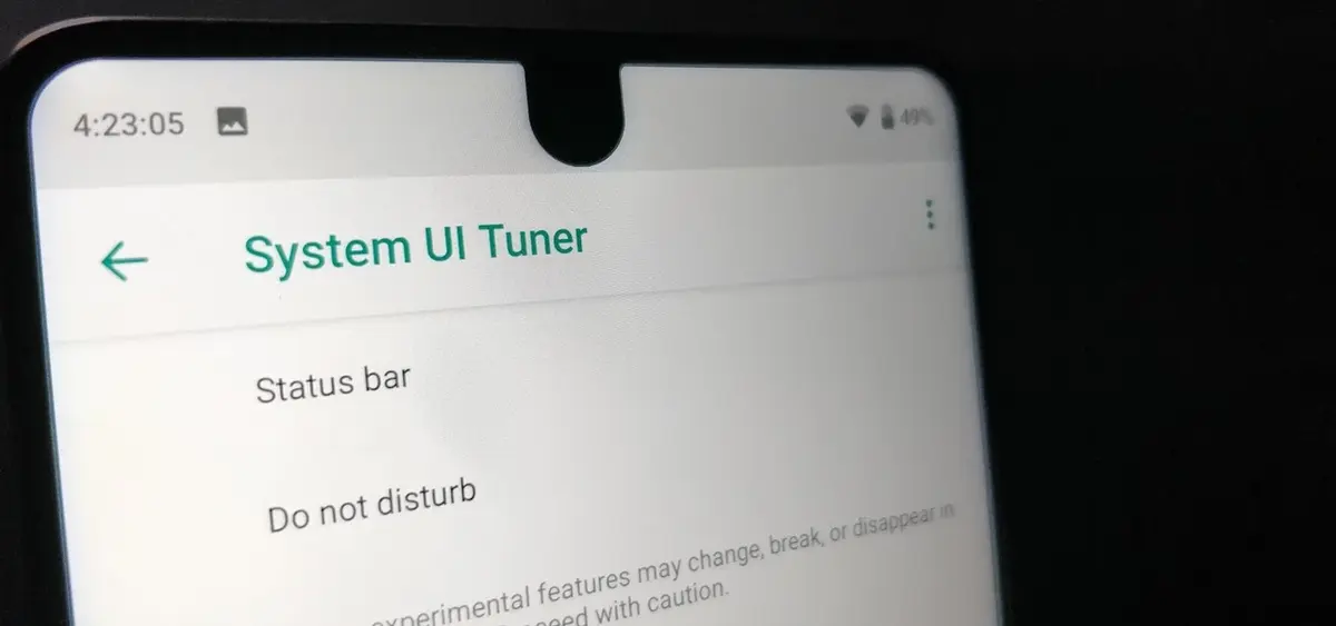 The System UI tuner in Android