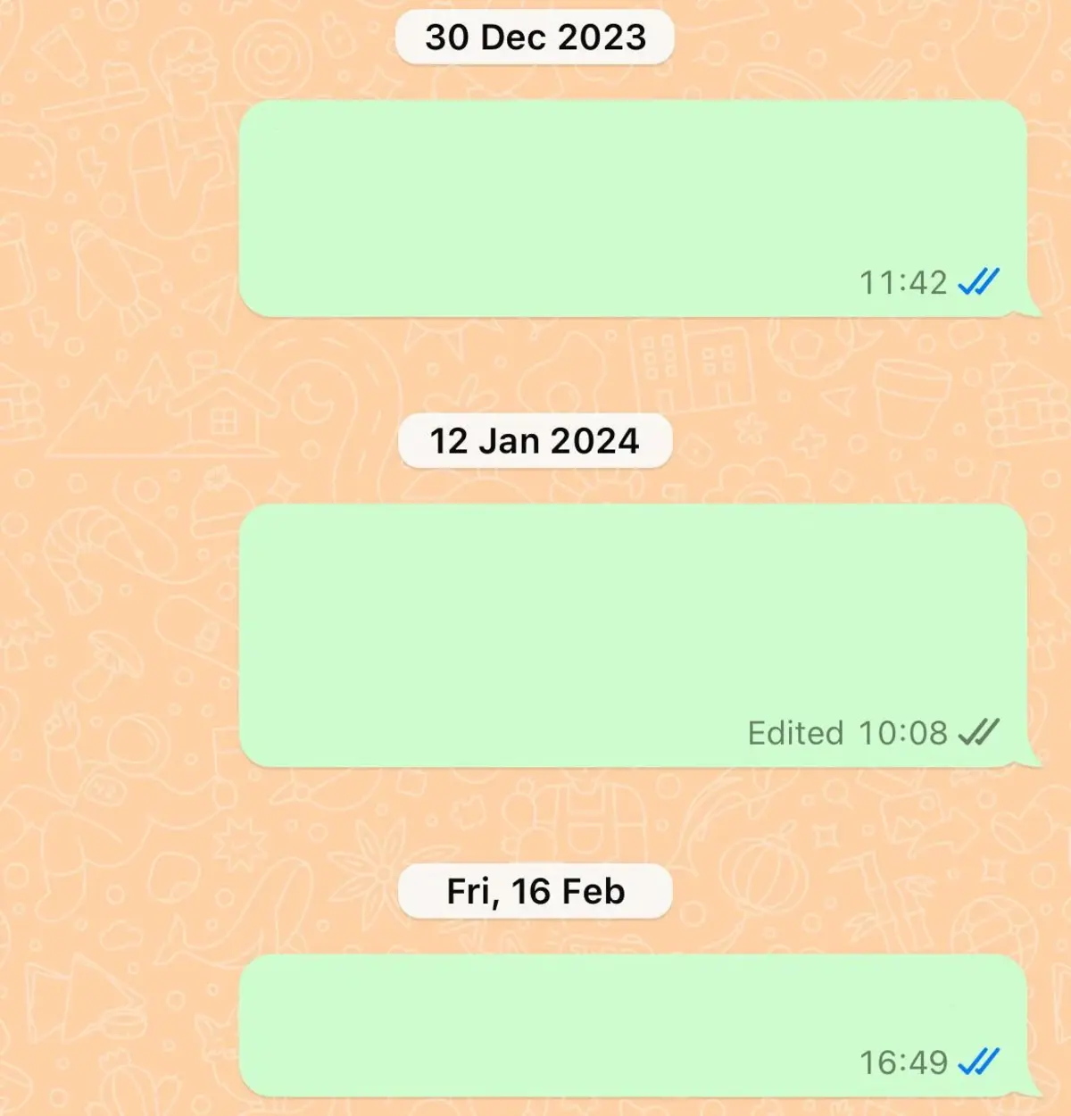 The blue and grey double ticks in WhatsApp