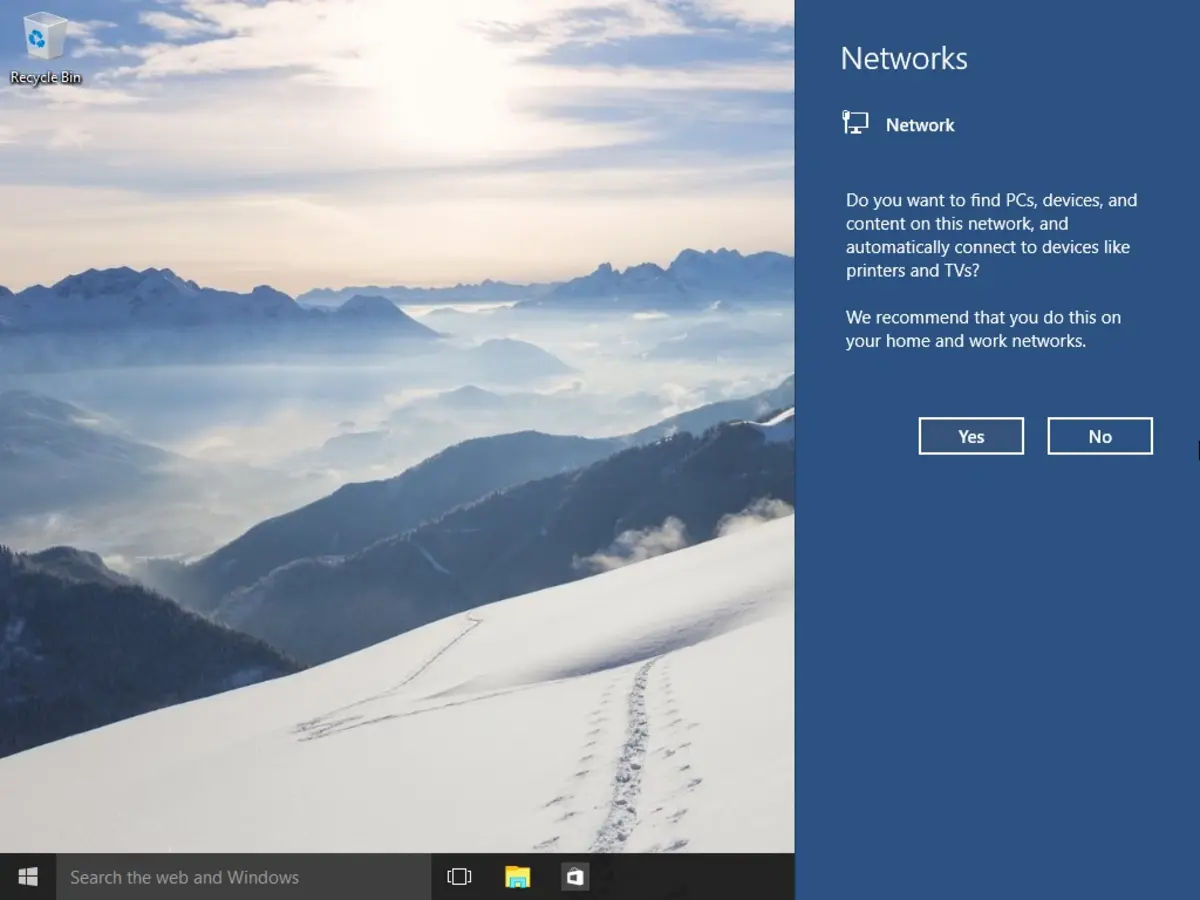 Windows network discovery feature