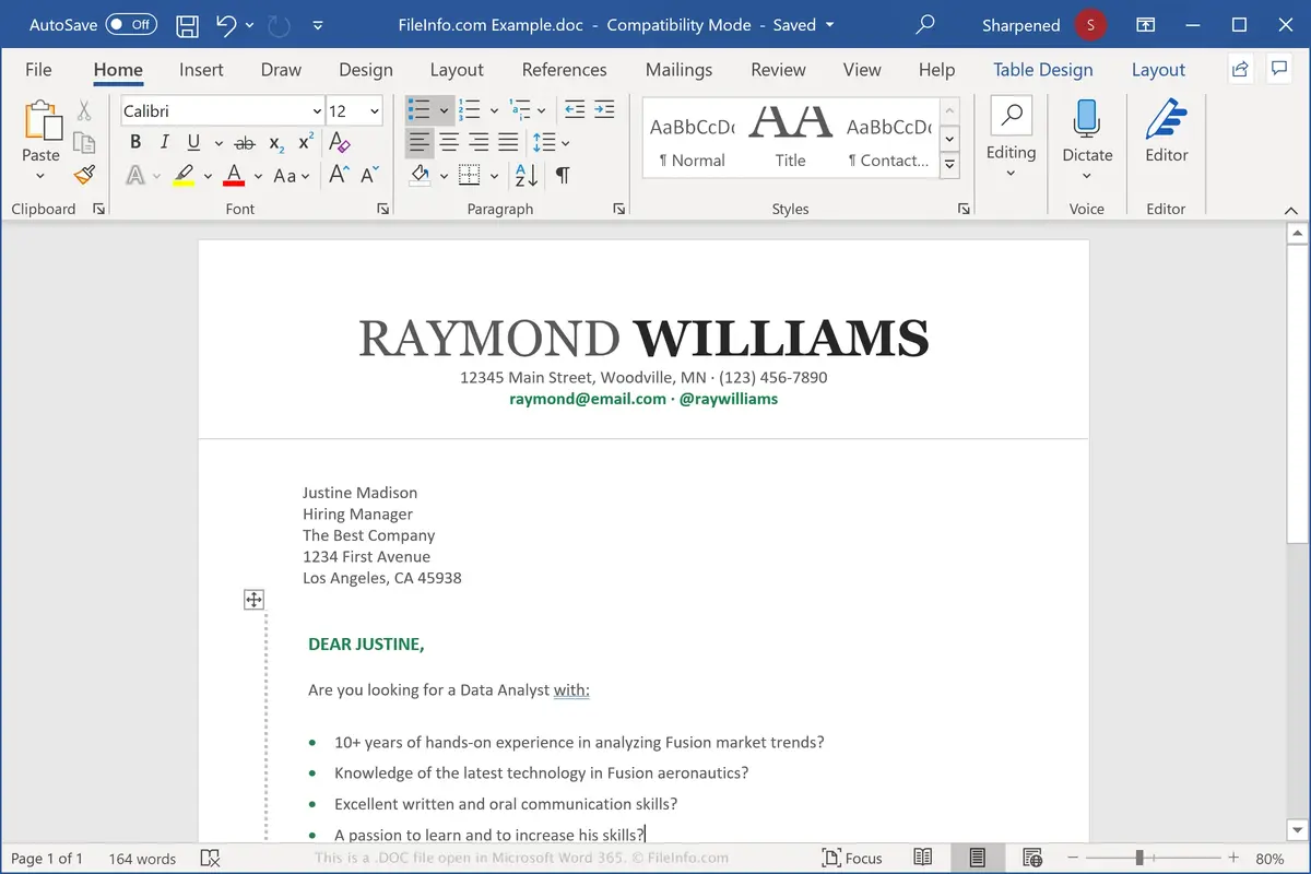 Edit and create your Word documents format in just a few clicks.