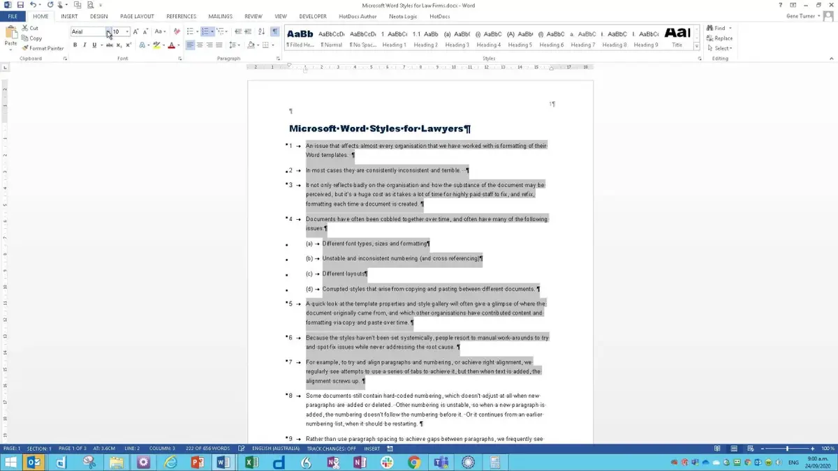 How to give Word documents format easily