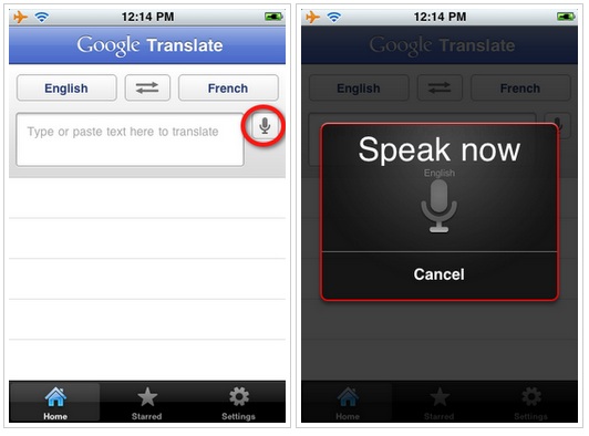 Traductor Google para iPhone