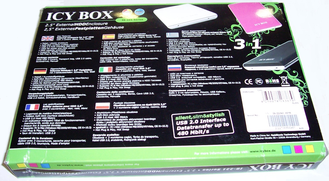 ICY BOX IB-221BPW 