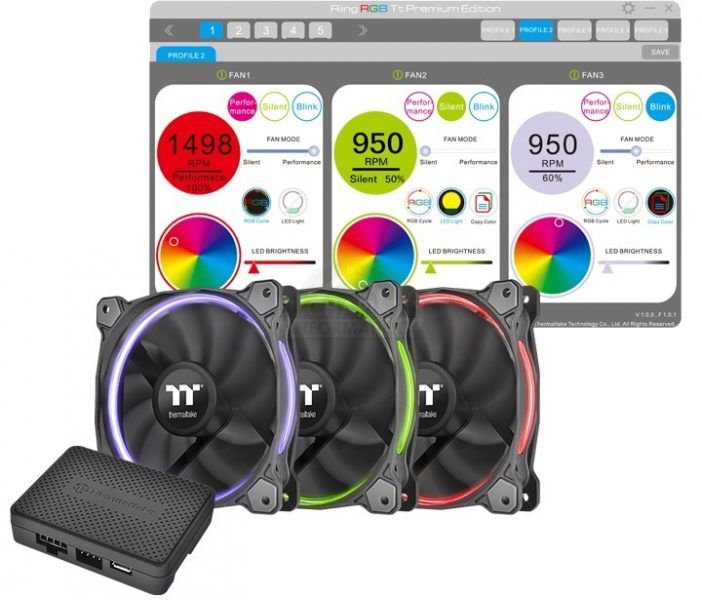 Thermaltake Riing LED RGB Radiator Fan TT Premium