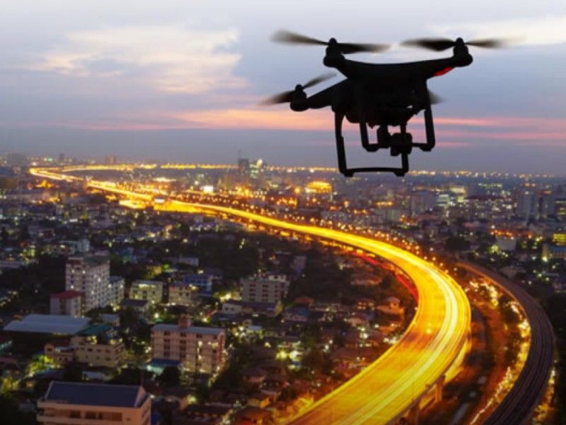 drones de control de tráfico
