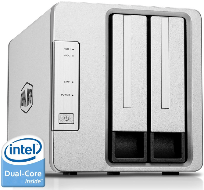TerraMaster F2-221 Caja de Servidor NAS 2 bahías Intel 