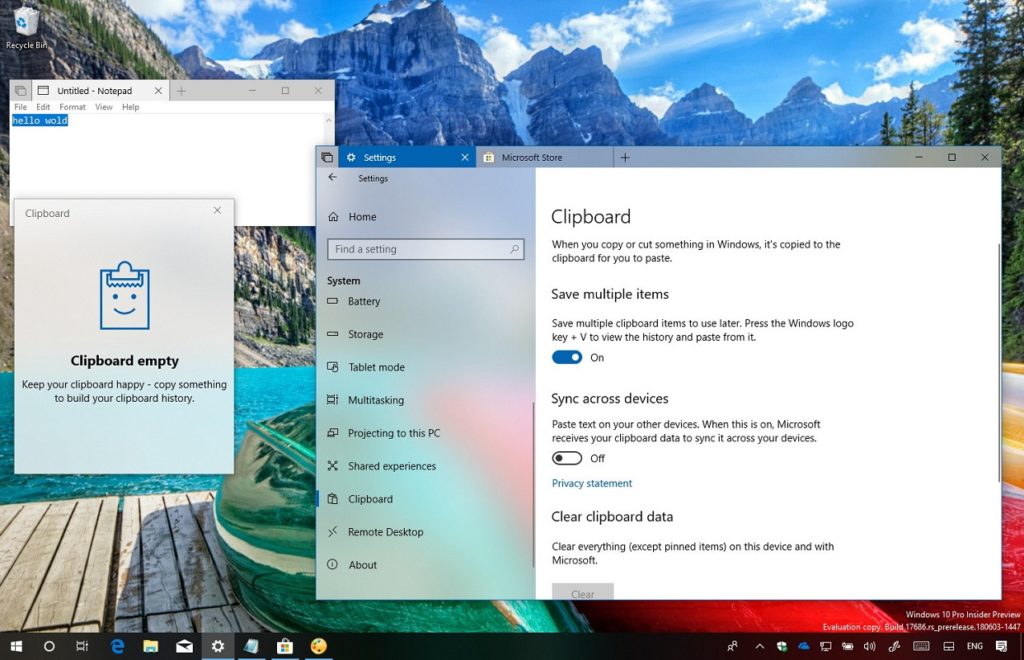 Limpiar historial portapapeles Windows 10 2