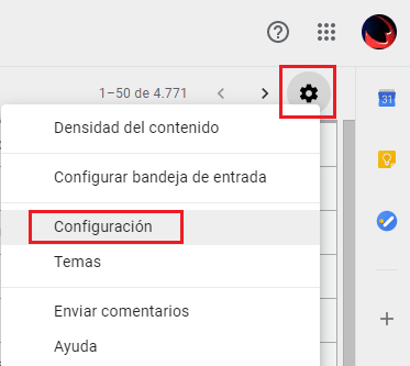 gmail configuración