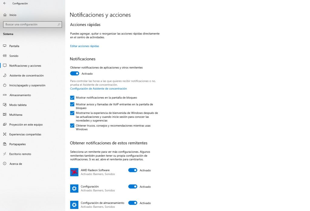 Desactivar o deshabilitar notificaciones de apps en la tienda de Windows 10