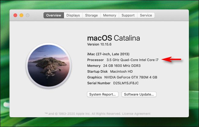 cómo averiguar o saber qué CPU tiene mi Mac