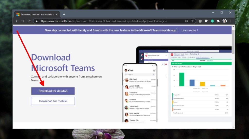 Descargar e instalar Microsoft Teams en Windows 10