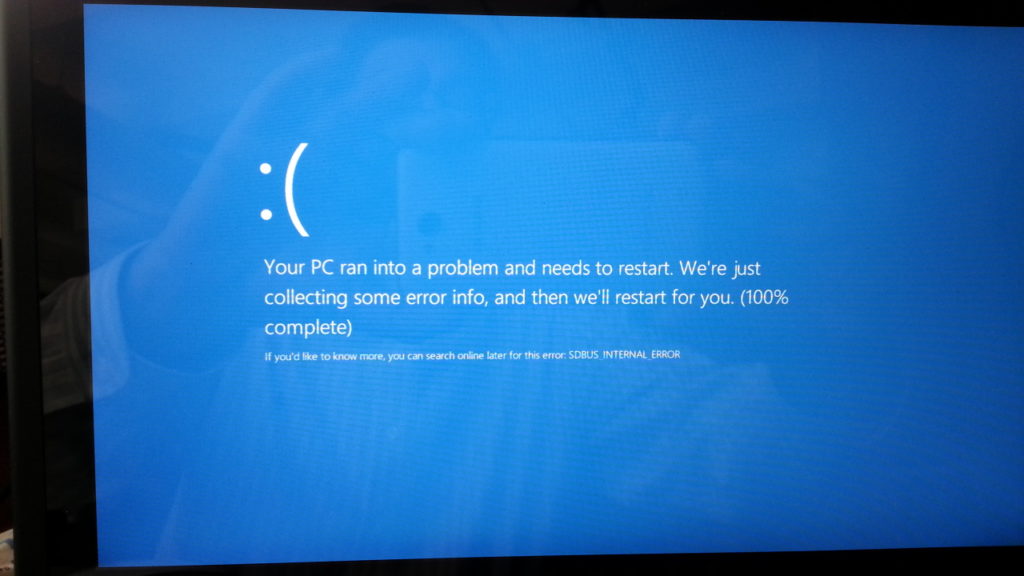 error Sdbus Windows 10 2