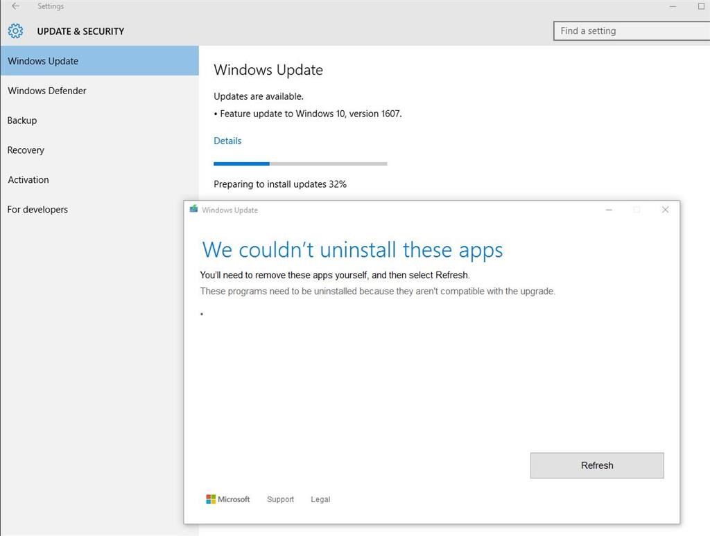 Apps desinstaladas vuelven Windows 3