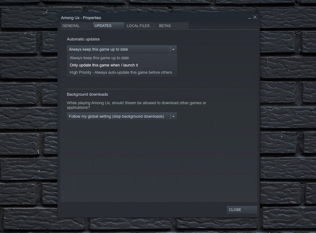 Deshabilitar actualizaciones automáticas Steam 2