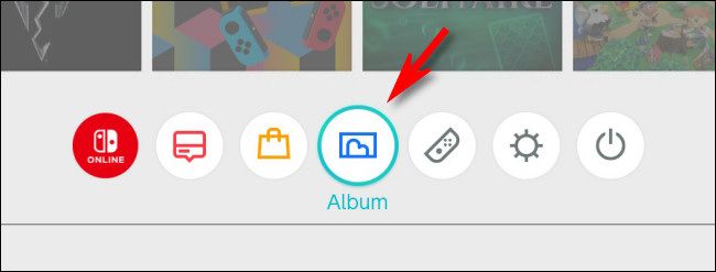 Presiona en Álbum en tu Nintendo Switch