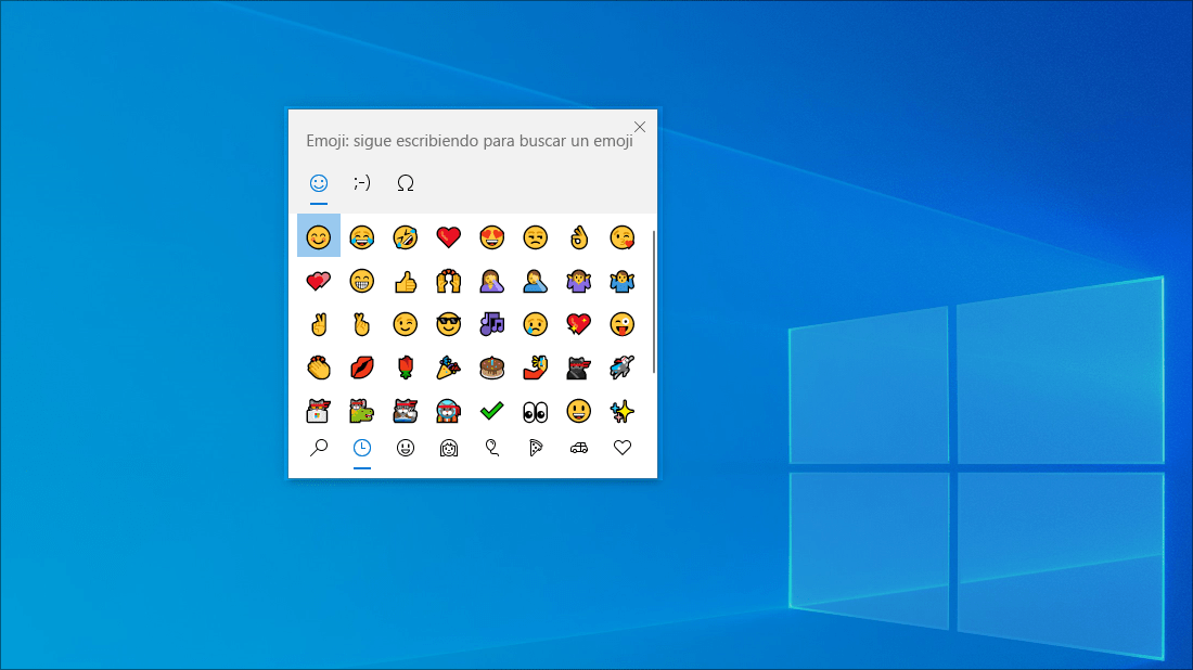 Usar símbolos y caracteres especiales en Windows 10