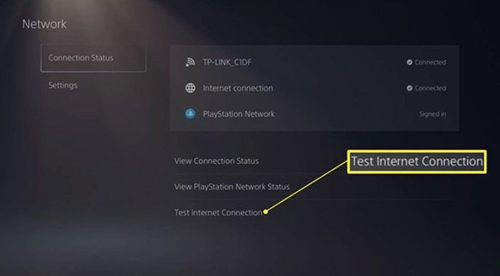 Verificar la conexión a internet en PS5