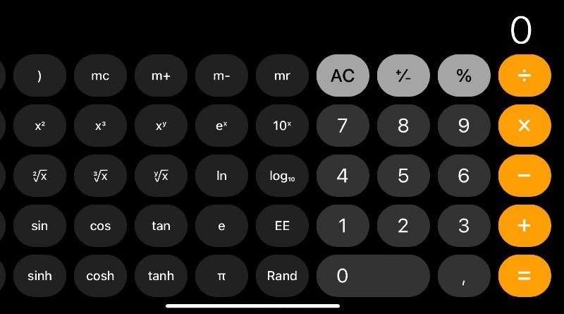 abrir calculadora científica iPhone