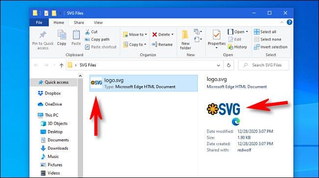 Cómo ver miniaturas SVG en Windows 10