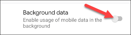 Datos móviles en segundo plano.