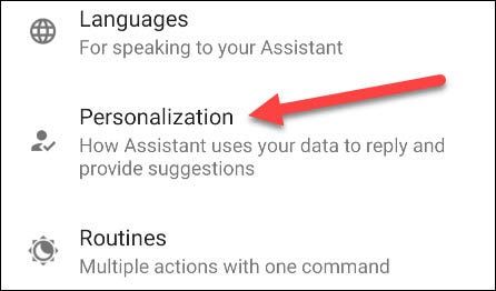 Vamos a personalización de Google Assistant